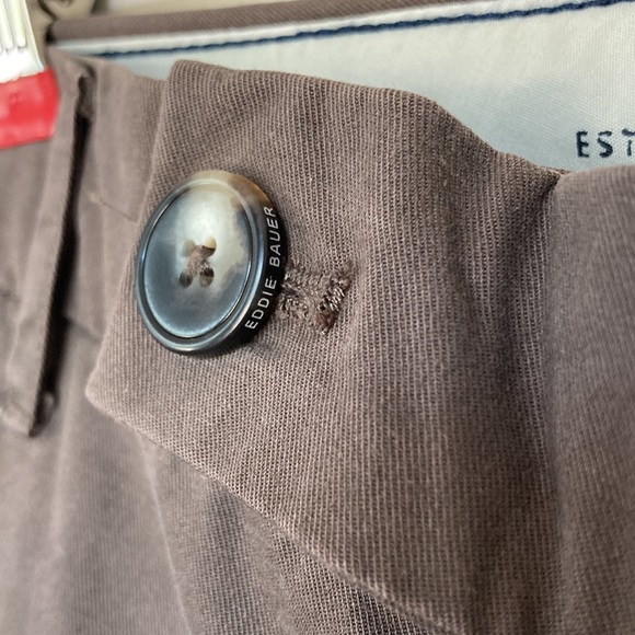 Eddie Bauer Mercer Fit Chino Khaki Dress Pants - Picture 4 of 5